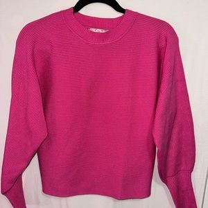 Pink Rose Vintage: Pink Sweater Size S w/ balloon sleeves